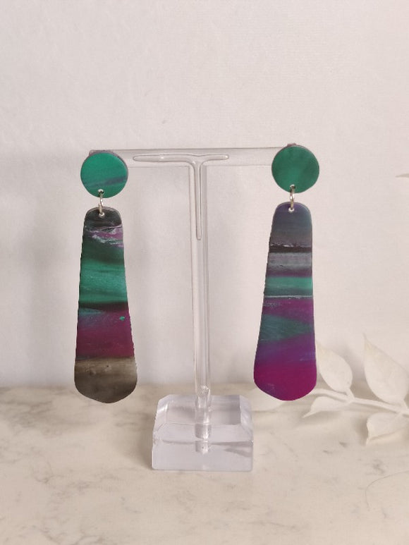 Green and Magenta Large Dangles