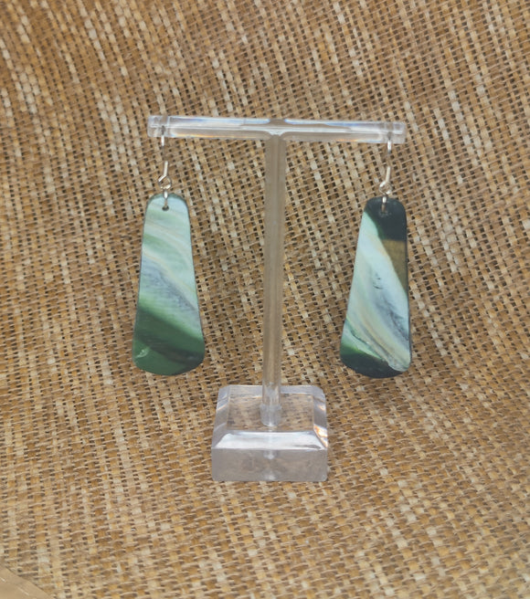 Green gold and black Dangles