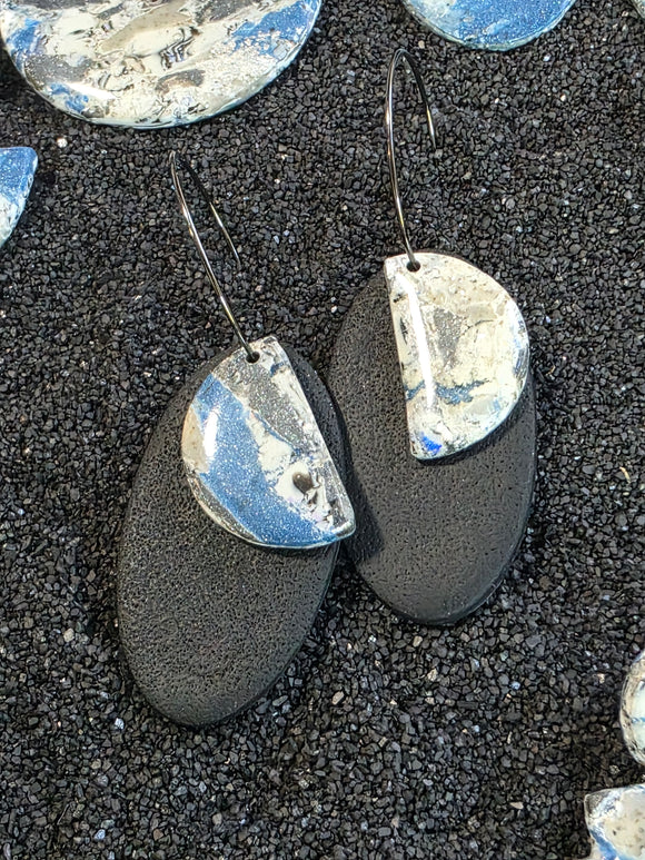 Denim Oval on Hoops