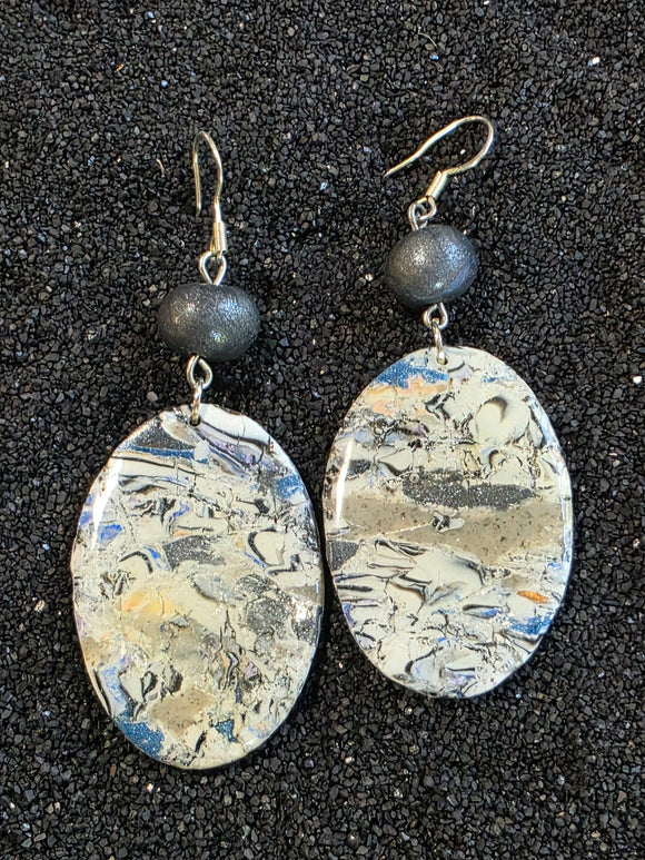 Denim Dangles on hooks