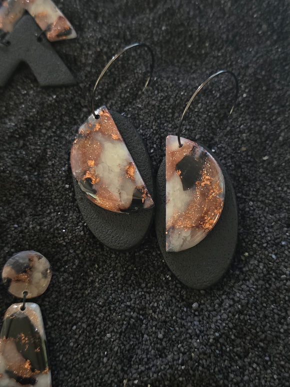 Tortoiseshell  Oval Dangles