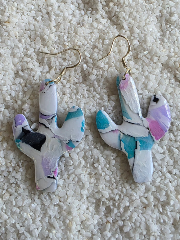 Pink blue and lilac Cactus hooks