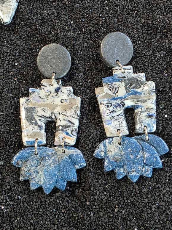 Denim Large Dangles