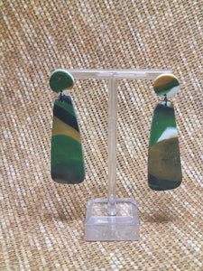 Green gold and black dangles