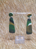 Green gold and black dangles