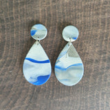 Ocean Waves Teardrop Dangles
