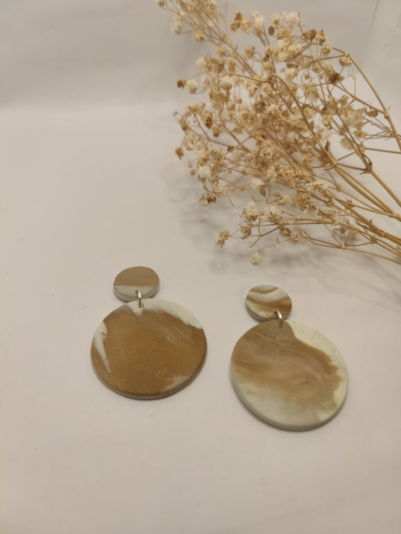 Pastel and Gold round Dangles