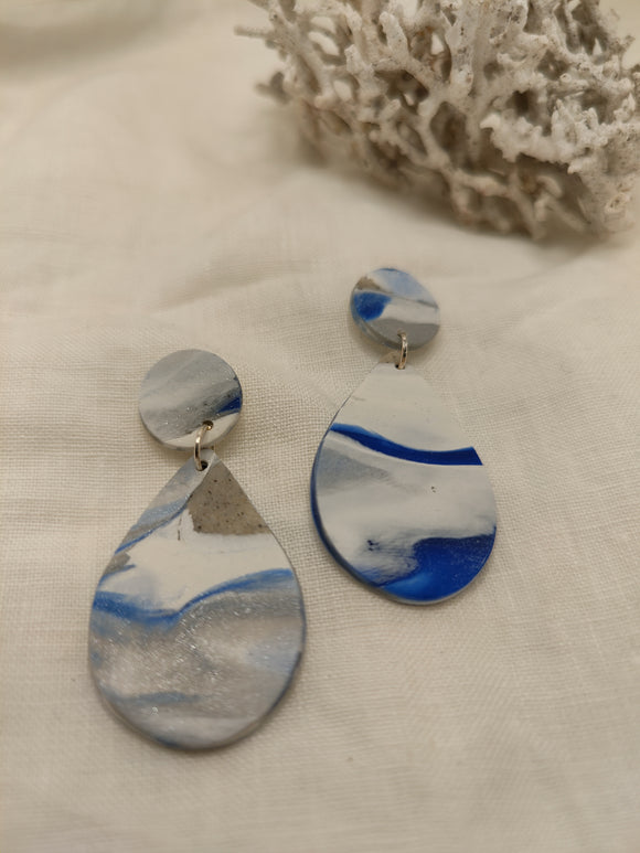 Ocean Waves Teardrop Dangles