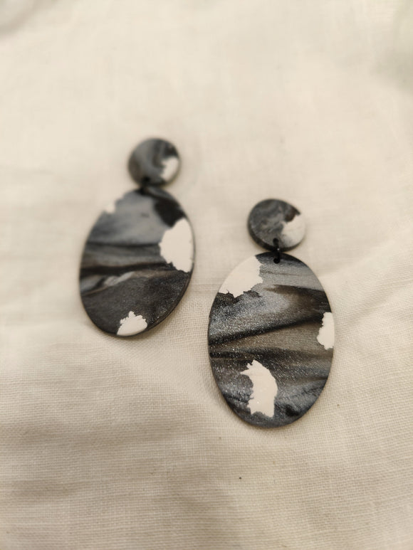 Charcoal Terrazzo Ovals