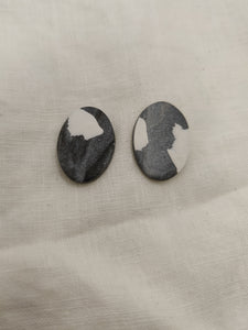 Charcoal Terrazzo studs
