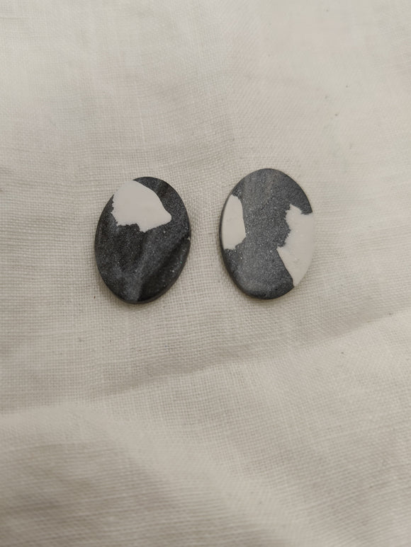 Charcoal Terrazzo studs
