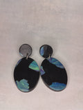 Midnight Opal Medium Oval Dangles