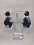 Midnight Opal Medium Oval Dangles
