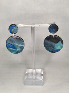 Midnight Opal Small Round Dangles
