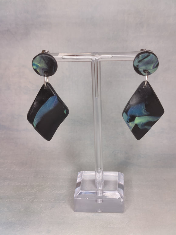 Midnight Opal Diamond dangles