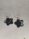 Midnight Opal Small Flower Dangles