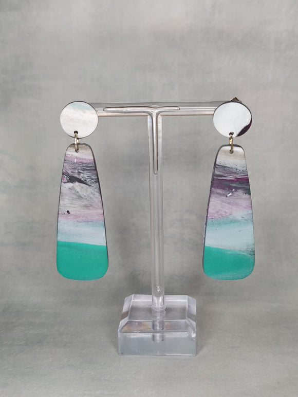 Magenta and Teal large dangles