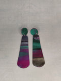 Green and Magenta Large Dangles