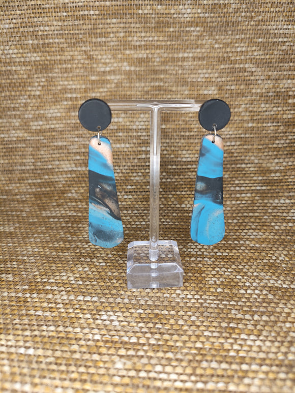 Blue and Copper Long Dangles