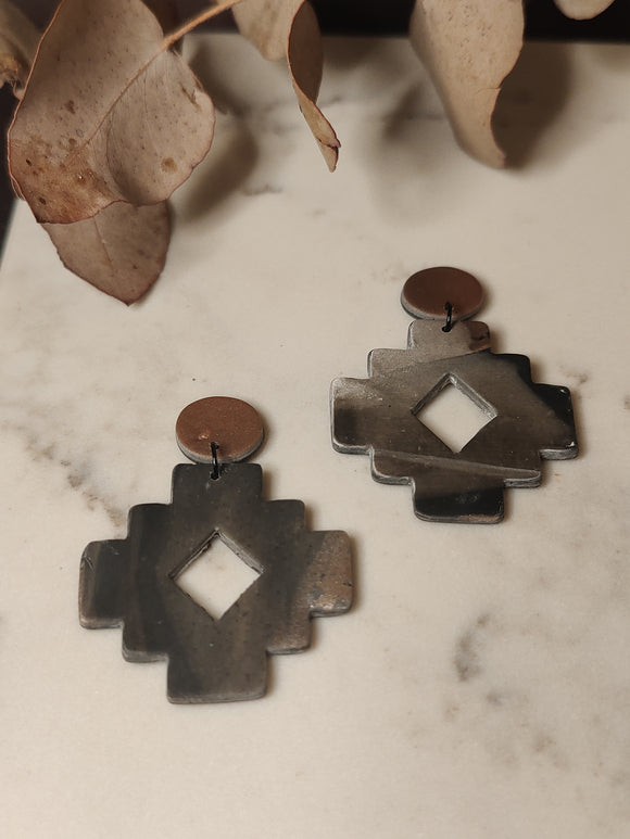 Copperleaf Aztec Cutout Dangles