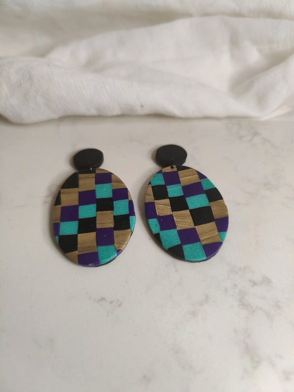 Bargello Large Oval Dangles
