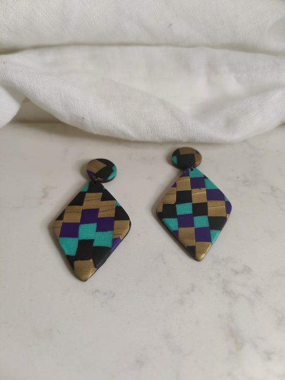 Bargello Diamond Dangles