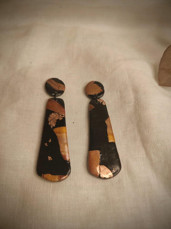 Copper Fleck Long Dangles