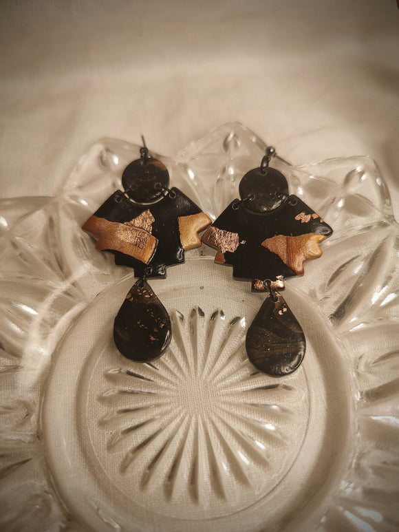 Copper Fleck Aztec Tear drops
