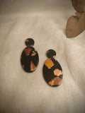 Copper Fleck Oval Dangles