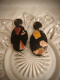 Copper Fleck Oval Dangles