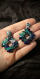 Paua Aztec Diamond Dangles