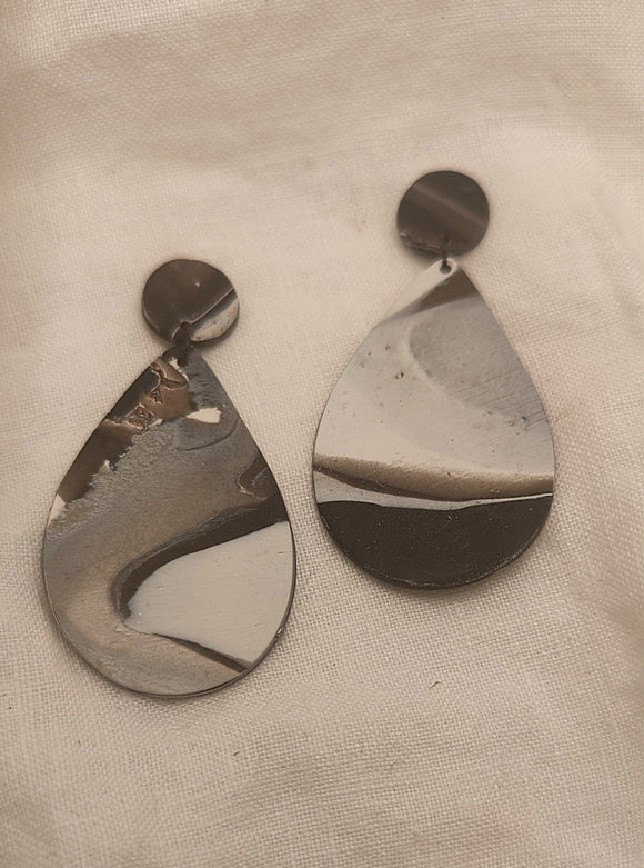 Copper Leaf Teardrop Dangles