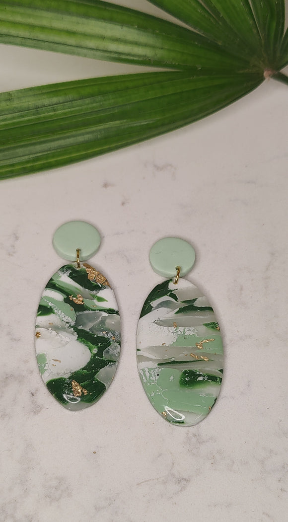 Fern Oval Dangles