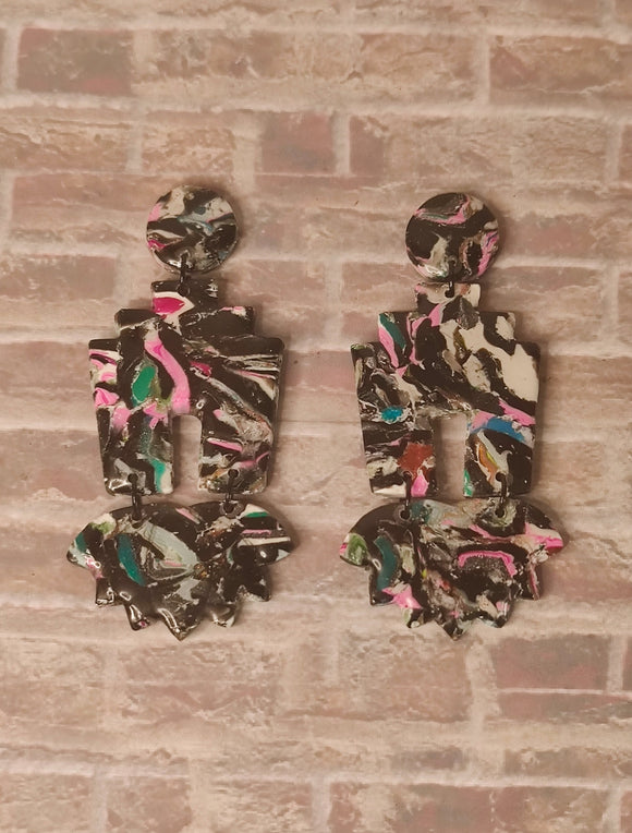 Graffiti Large Aztec Dangles