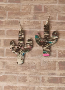 Graffiti Cactus Stud drops