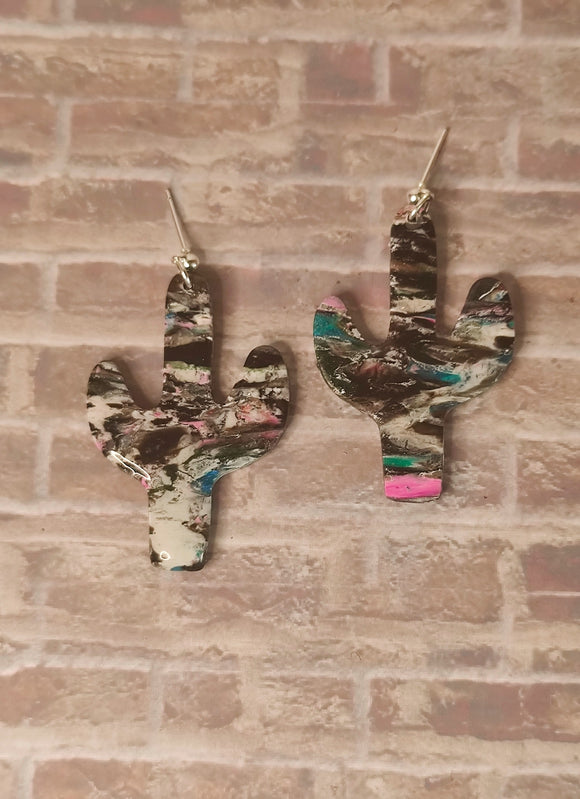 Graffiti Cactus Stud drops